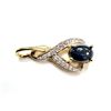 Image 2 : Gold Plated Sterling Silver Natural Blue Sapphire and CZ Pendant, W/A $550.00. Sapphire is the birth