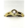 Image 3 : Gold Plated Sterling Silver Natural Diamond (0.01ct) Ring, Size 8, W/A $550.00. Diamond is the birth