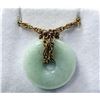Image 1 : Natural Jadeite Pendant with Brass Chain, Retail $350.00.