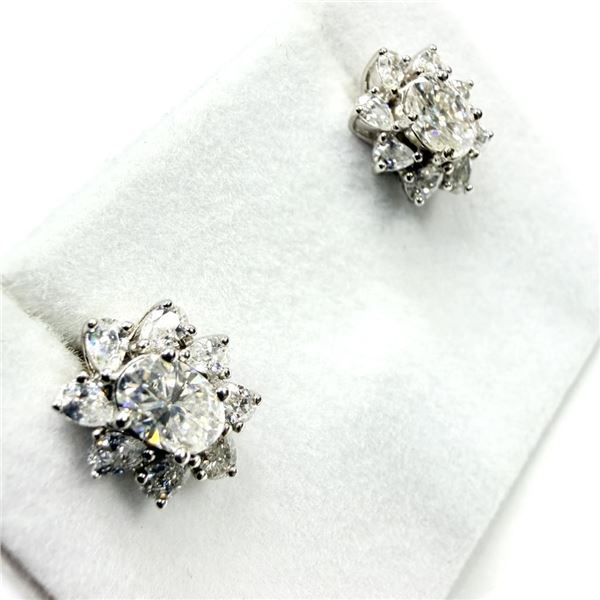 Sterling Silver Moissanite Earrings, W/A $400.00.