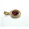 Image 2 : Gold Plated Sterling Silver Natural Garnet Pendant with CZ, W/A $550.00. Garnet is the birthstone fo