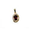 Image 3 : Gold Plated Sterling Silver Natural Garnet Pendant with CZ, W/A $550.00. Garnet is the birthstone fo