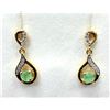 Image 1 : Gold Plated Sterling Silver Natural Emerald Earrings, W/A $400.00. Emerald is the birthstone for May