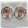 Image 1 : Sterling Silver Bamboo-themed Earrings, Retail $80.00.