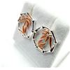 Image 2 : Sterling Silver Bamboo-themed Earrings, Retail $80.00.