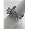 Image 1 : $1,990.00 - 2.00 CT GRA PRINCESS CUT MOISSANITE STONE VVS D COLOR WEDDING RING SET SIZE 6