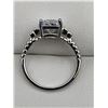 Image 3 : 2.0 Carat Emerald Cut Solitaire .925 Silver Ladies Ring Size 7