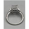 Image 6 : 2.0 Carat Emerald Cut Solitaire .925 Silver Ladies Ring Size 7