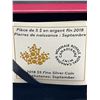 Image 6 : Birthstone September - 2018 $5 Royal Canadian Mint .999 Fine Silver Coin