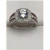 Image 1 : $1,575.00 - 2.00 CT GRA CERTIFIED ROUND BRILLIANT CUT MOISSANITE ROUND HALO IN SHANKS SET IN 925 SIL
