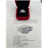 Image 2 : $1,575.00 - 2.00 CT GRA CERTIFIED ROUND BRILLIANT CUT MOISSANITE ROUND HALO IN SHANKS SET IN 925 SIL