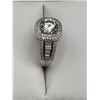 Image 6 : $1,575.00 - 2.00 CT GRA CERTIFIED ROUND BRILLIANT CUT MOISSANITE ROUND HALO IN SHANKS SET IN 925 SIL