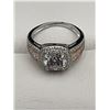 Image 7 : $1,575.00 - 2.00 CT GRA CERTIFIED ROUND BRILLIANT CUT MOISSANITE ROUND HALO IN SHANKS SET IN 925 SIL