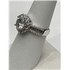 Image 1 : $1,550.00-2.00 CT GRA CERTIFIED ROUND BRILLIANT CUT MOISSANITE 925 SILVER RING SIZE 6.25