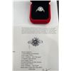 Image 4 : $1,550.00-2.00 CT GRA CERTIFIED ROUND BRILLIANT CUT MOISSANITE 925 SILVER RING SIZE 6.25