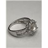 Image 6 : $1,550.00-2.00 CT GRA CERTIFIED ROUND BRILLIANT CUT MOISSANITE 925 SILVER RING SIZE 6.25