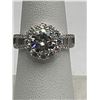 Image 8 : $1,550.00-2.00 CT GRA CERTIFIED ROUND BRILLIANT CUT MOISSANITE 925 SILVER RING SIZE 6.25