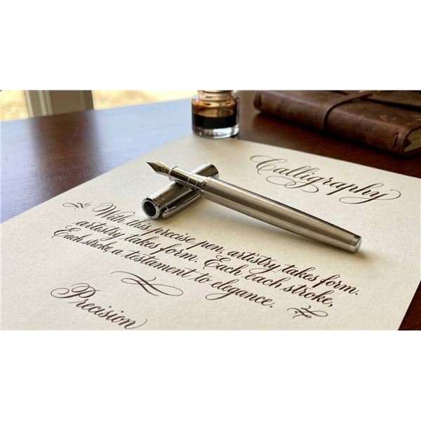 Stainless Steel Medium Nib Fountain Pen