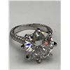 Image 1 : $5,150.00-10.00 CT GRA CERTIFIED ROUND BRILLIANT CUT MOISSANITE 925 SILVER RING SIZE 6.75