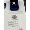 Image 4 : $5,150.00-10.00 CT GRA CERTIFIED ROUND BRILLIANT CUT MOISSANITE 925 SILVER RING SIZE 6.75