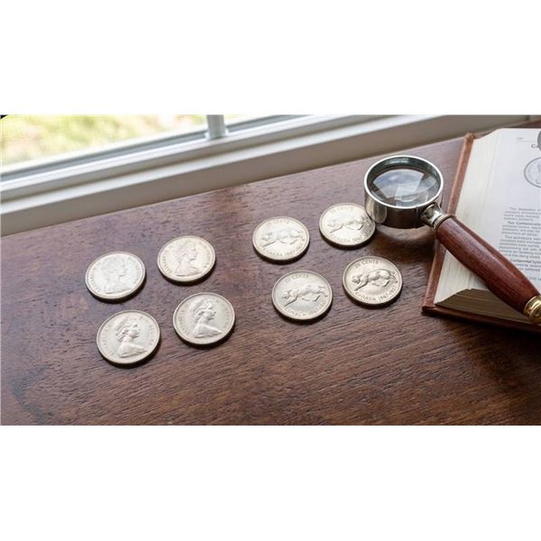 Lot of 4 - 1967 Canada 25 Cent Centennial Silver Coins