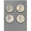 Image 2 : Lot of 4 - 1967 Canada 25 Cent Centennial Silver Coins