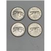Image 3 : Lot of 4 - 1967 Canada 25 Cent Centennial Silver Coins