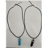 Image 2 : Two Crystal Point Pendant Necklaces