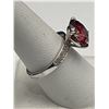 Image 2 : $3,250.00 - 5.00 CT GRA CERTIFIED ROUND BRILLIANT CUT MOISSANITE RED COLOR 925 SILVER RING SIZE 6
