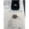 Image 4 : $3,250.00 - 5.00 CT GRA CERTIFIED ROUND BRILLIANT CUT MOISSANITE RED COLOR 925 SILVER RING SIZE 6