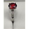 Image 5 : $3,250.00 - 5.00 CT GRA CERTIFIED ROUND BRILLIANT CUT MOISSANITE RED COLOR 925 SILVER RING SIZE 6