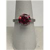 Image 8 : $3,250.00 - 5.00 CT GRA CERTIFIED ROUND BRILLIANT CUT MOISSANITE RED COLOR 925 SILVER RING SIZE 6