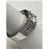 Image 5 : $1,635.00- 2.00 CT GRA CERTIFIED ROUND BRILLIANT CUT MOISSANITE SHANKS SET IN 925 SILVER RING SIZE 7