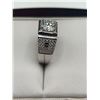 Image 7 : $1,635.00- 2.00 CT GRA CERTIFIED ROUND BRILLIANT CUT MOISSANITE SHANKS SET IN 925 SILVER RING SIZE 7