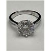 Image 1 : $1,850.00 - 3.00 CT GRA CERTIFIED ROUND BRILLIANT CUT MOISSANITE 925 SILVER RING SIZE 5