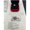 Image 3 : $1,850.00 - 3.00 CT GRA CERTIFIED ROUND BRILLIANT CUT MOISSANITE 925 SILVER RING SIZE 5