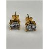 Image 1 : Brilliant Cut 1.0 Carat Solitaire Stud Earrings Set