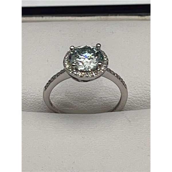 $2,100.00 - 2.00 CT GRA CERTIFIED ROUND BRILLIANT CUT MOISSANITE STONE RING ADJUSTABLE SIZE