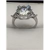Image 1 : $3,175.00 - 5.00 CT GRA CERTIFIED ROUND BRILLIANT CUT MOISSANITE 925 SILVER RING SIZE 7