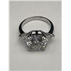 Image 6 : $3,175.00 - 5.00 CT GRA CERTIFIED ROUND BRILLIANT CUT MOISSANITE 925 SILVER RING SIZE 7