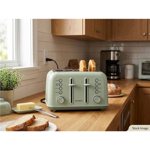 Buydeem DT640 Cozy Greenish 4-Slice Toaster