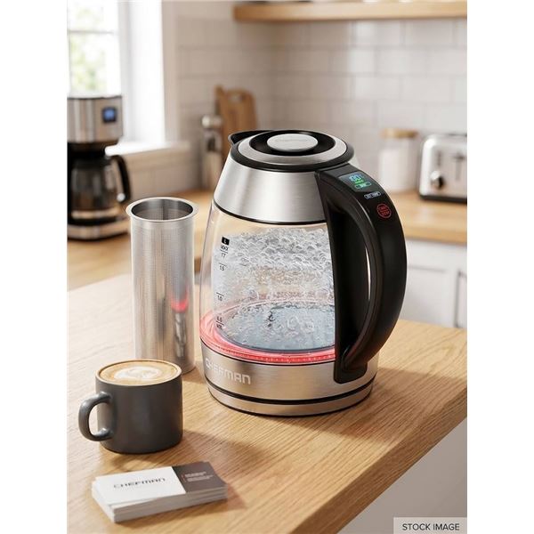 Chefman Dual Glass 1.7L Cool-Touch Kettle