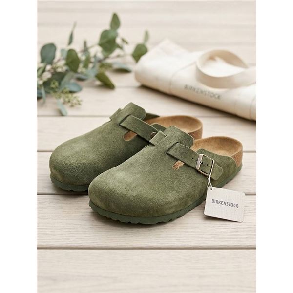 Birkenstock Boston BS Thyme Suede Clogs Size 7 Ladies and 5 Mens