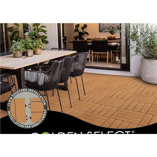 Golden Select Composite Deck Tiles, 6-Pack
