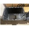 Image 5 : Lot of 2 - Black Plastic Storage Tote With Gray Lid