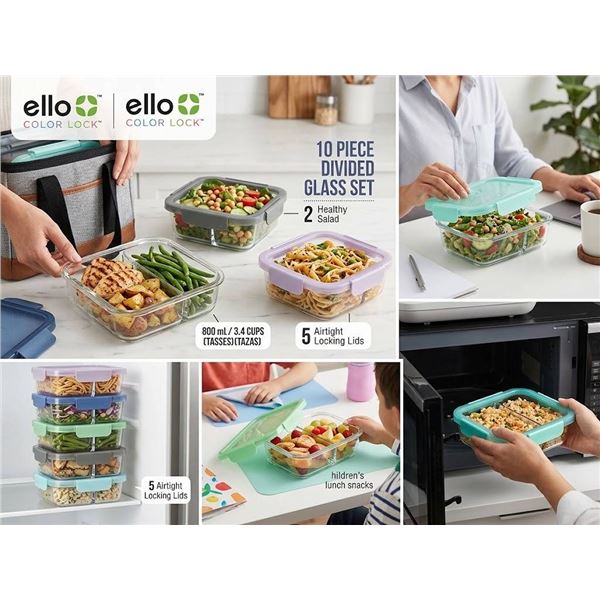 Ello 10 Piece Divided Glass Set