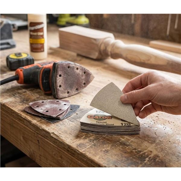 Gator 120 Grit Detail Sanding Sheets, 5 Packs