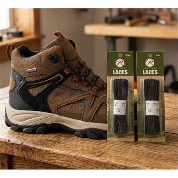 Cloudveil Men's Waterproof Hiking Shoes, Size 10 And 2 Pairs Of Laces
