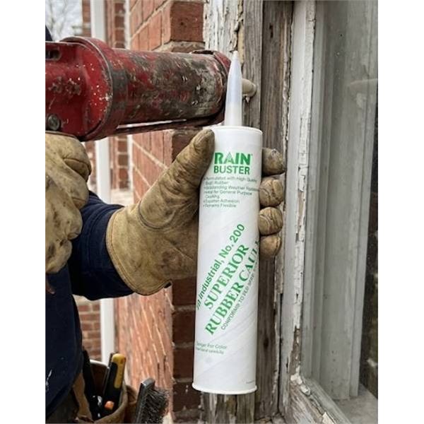 Rain Buster No. 200 White Rubber Caulk, 36 Ct x 305ml