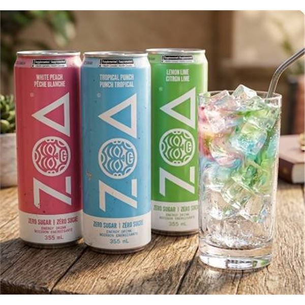 ZOA Energy Drink Triple Flavor Pack 18x355mL